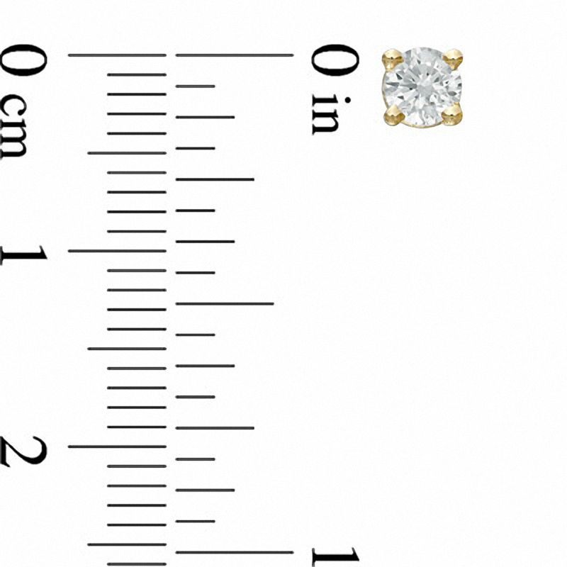Main Image 2 of 1/2 CT. T.W. Diamond Solitaire Stud Earrings in 14K Gold (I-J)