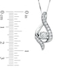 Thumbnail Image 2 of Sirena™ 3/8 CT. T.W. Diamond Illusion Pendant in 14K White Gold