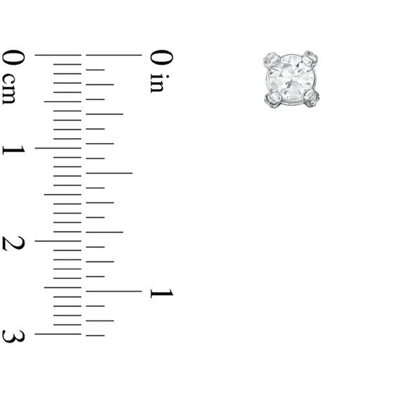 1 CT. T.w. Diamond Solitaire Stud Earrings in 14K White Gold