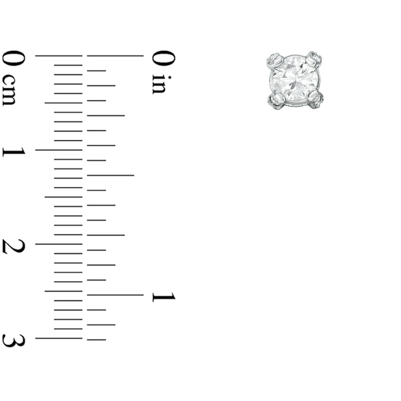 Main Image 2 of 1 CT. T.W. Diamond Solitaire Stud Earrings in 14K White Gold