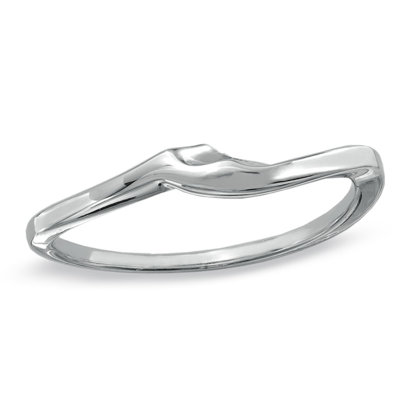 Main Image 1 of 14K White Gold Tracer Wedding Band