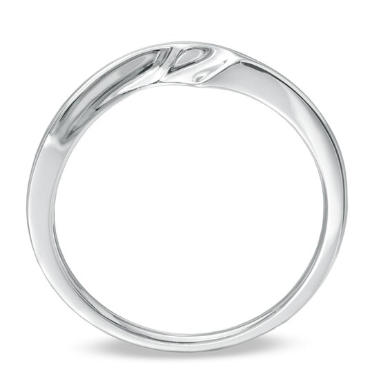 14K White Gold Tracer Wedding Band