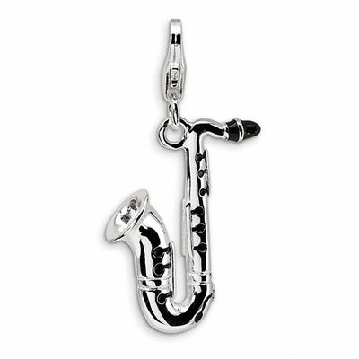 Jewelry Adviser Charms Sterling Silver Saxophone Charm