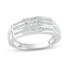 Thumbnail Image 1 of Men's 1/2 CT. T.W. Diamond Triple Row Band in 10K White Gold