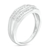 Thumbnail Image 3 of Men's 1/2 CT. T.W. Diamond Triple Row Band in 10K White Gold
