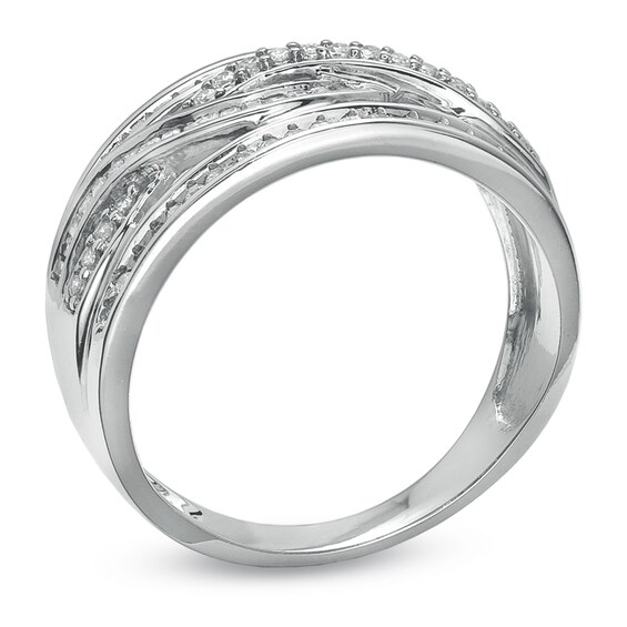 3/8 CT. T.w. Diamond Infinity Band in 10K White Gold