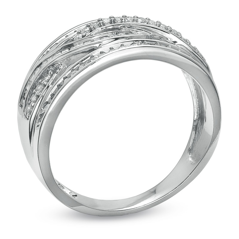 3/8 CT. T.W. Diamond Infinity Band in 10K White Gold