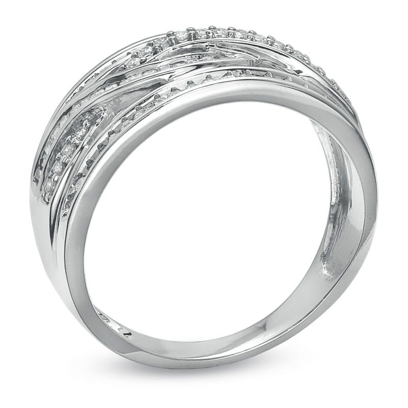 Main Image 2 of 3/8 CT. T.W. Diamond Infinity Band in 10K White Gold