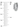 Thumbnail Image 2 of Diamond Accent Three Stone Hoop Earrings in Sterling Silver