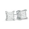Thumbnail Image 1 of 2 CT. T.W. Princess-Cut Diamond Solitaire Stud Earrings in 14K White Gold (I-J/I3)