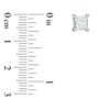 Thumbnail Image 2 of 2 CT. T.W. Princess-Cut Diamond Solitaire Stud Earrings in 14K White Gold (I-J/I3)