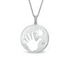Thumbnail Image 1 of Tiny Toes™ Diamond Accent Mother and Baby Hands Pendant in 10K White Gold