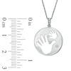 Thumbnail Image 2 of Tiny Toes™ Diamond Accent Mother and Baby Hands Pendant in 10K White Gold