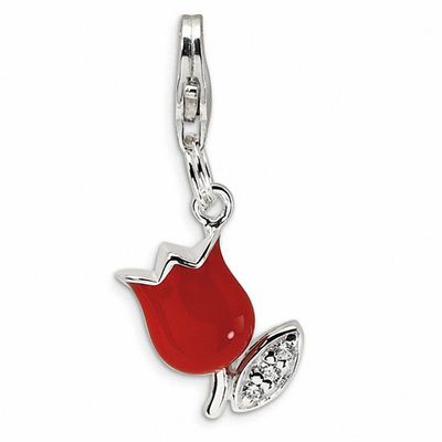 Amore La Vita Sterling Silver Antiqued Strength with Lobster Clasp Charm 