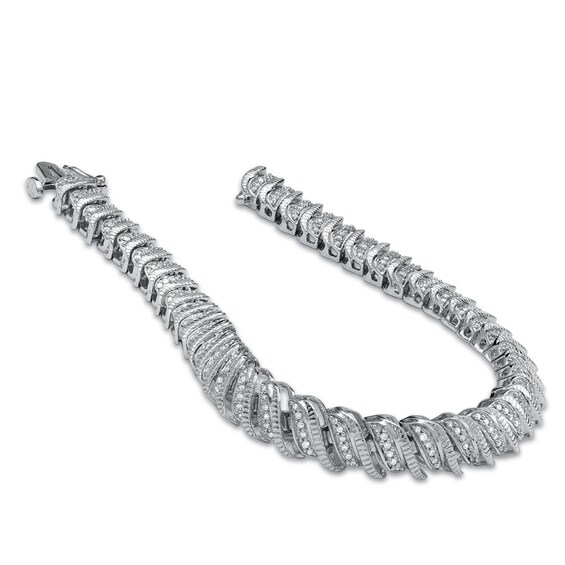 1 CT. T.w. Diamond Accent Cascading Bracelet in Sterling Silver - 7.5"