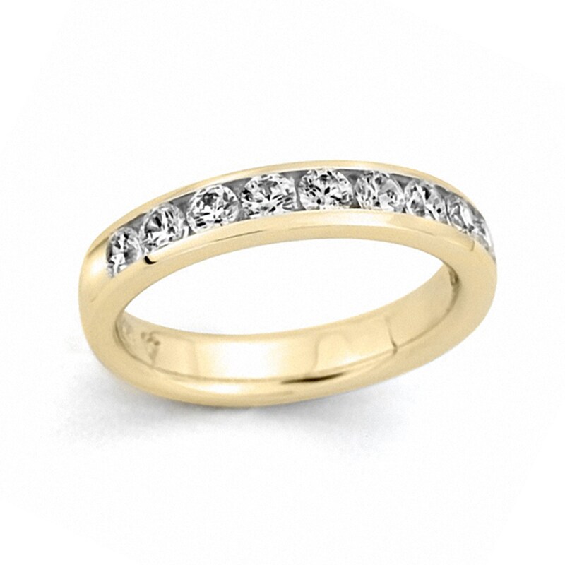 1/2 CT. T.W. Certified Diamond Channel Set Wedding Band in 14K Gold (H/VS2)