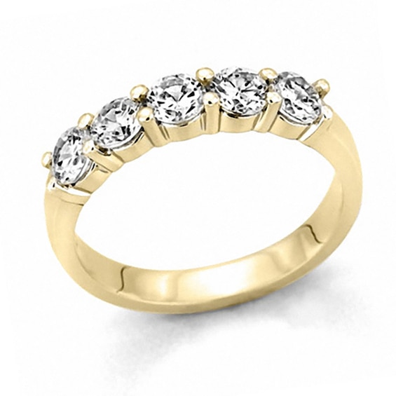 1/2 CT. T.w. Diamond Five Stone Band in 10K Gold