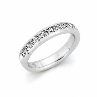 1 CT. T.W. Diamond Channel Set Wedding 