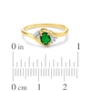 Thumbnail Image 3 of Oval Emerald and Diamond Accent Swirl Ring in 10K Gold