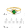 Thumbnail Image 2 of Oval Emerald and Diamond Accent Swirl Ring in 10K Gold