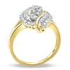 Thumbnail Image 1 of 1/2 CT. T.W. Diamond Marquise Cluster Twist Ring in 10K Gold
