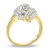 Thumbnail Image 2 of 1/2 CT. T.W. Diamond Marquise Cluster Twist Ring in 10K Gold