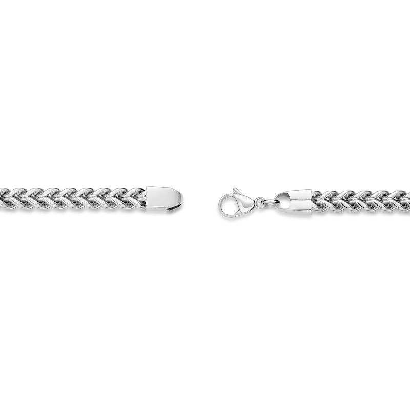 Zales Men's 11.0mm Curb Chain Necklace in Stainless Steel with Black IP - 22