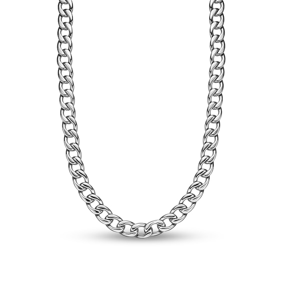 Men's 13.5mm Curb Chain Necklace in Stainless Steel - 22"