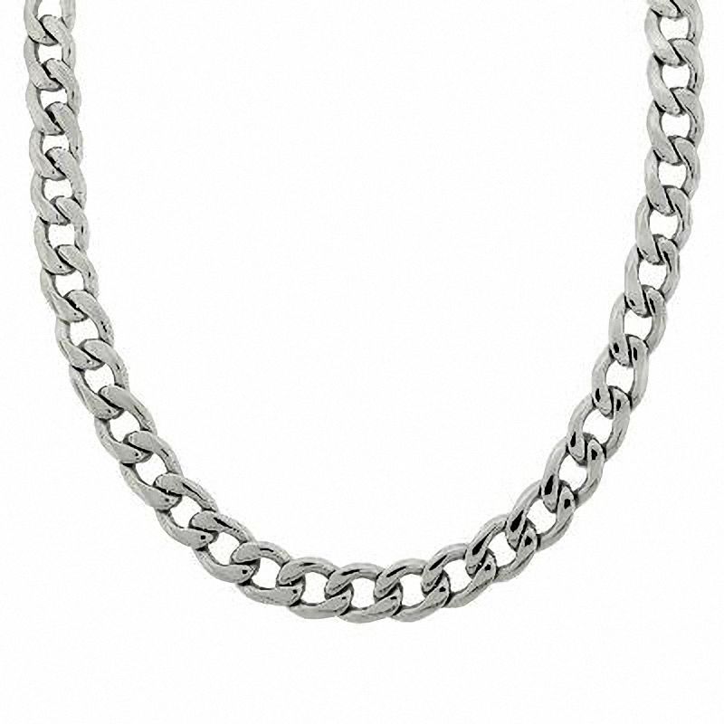 Men's 13.5mm Curb Chain Necklace in Stainless Steel - 22