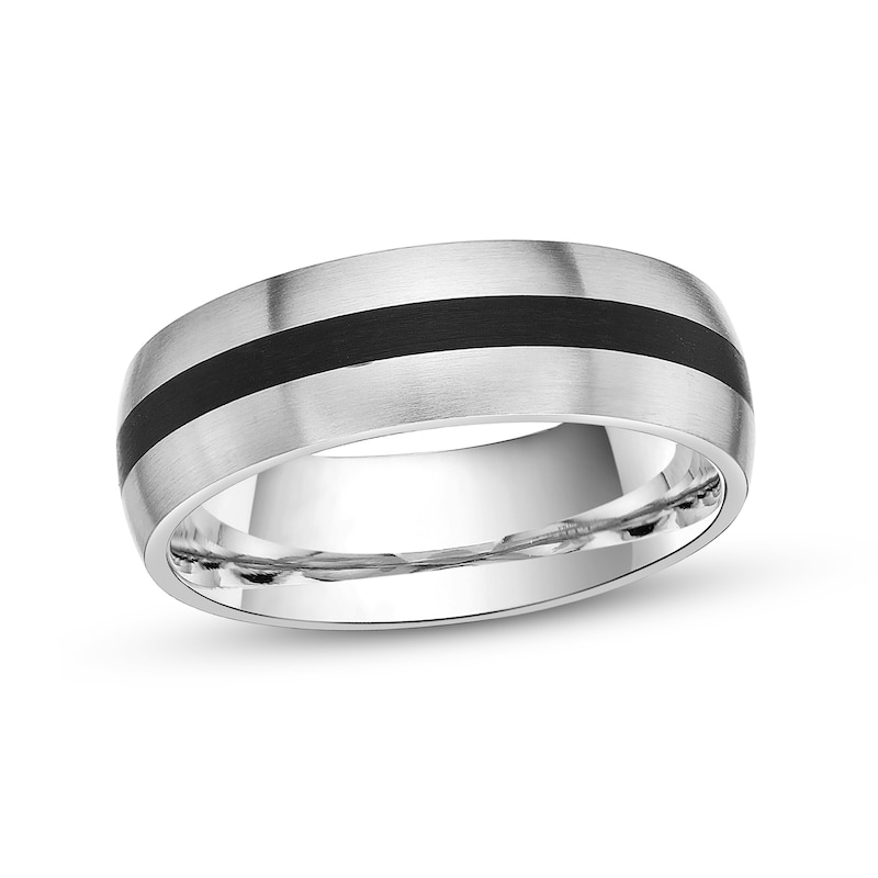 zales.com | Men's 7.0mm Two-Tone Stainless Steel Band