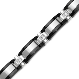 1/4 CT. T.W. Diamond Bracelet in Two-Tone Stainless Steel - 8.25"
