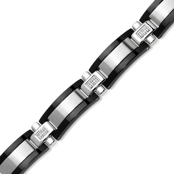 1/4 CT. T.w. Diamond Bracelet in Two-Tone Stainless Steel - 8.25"