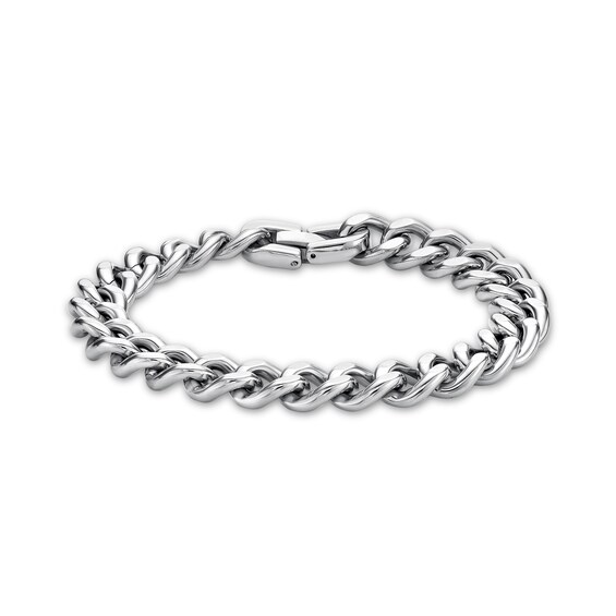 12.0mm Curb Chain Bracelet in Stainless Steel - 9.0"