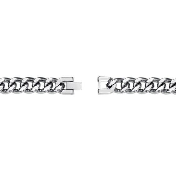 12.0mm Curb Chain Bracelet in Stainless Steel - 9.0"