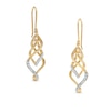 Thumbnail Image 1 of 1/5 CT. T.W. Diamond Twisted Vine Drop Earring in 10K Gold