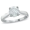 Thumbnail Image 1 of 1 CT. T.W. Trillion-Cut Quad Diamond Engagement Ring in 18K White Gold