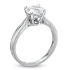 Thumbnail Image 2 of 1 CT. T.W. Trillion-Cut Quad Diamond Engagement Ring in 18K White Gold