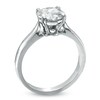 Thumbnail Image 2 of 1-1/2 CT. T.W. Trillion-Cut Quad Diamond Engagement Ring in 18K White Gold
