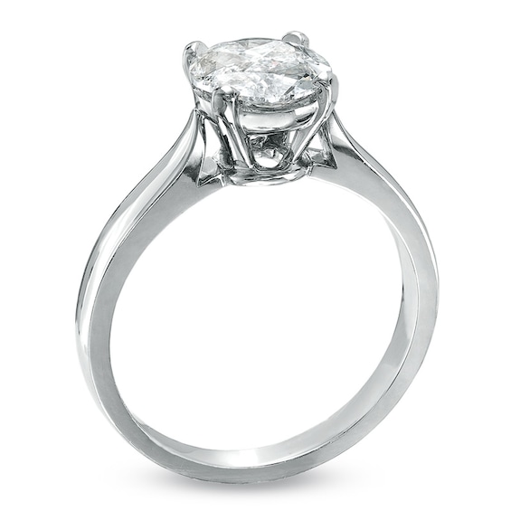 1-1/2 CT. T.w. Trillion-Cut Quad Diamond Engagement Ring in 18K White Gold