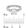 Thumbnail Image 3 of 1-1/2 CT. T.W. Trillion-Cut Quad Diamond Engagement Ring in 18K White Gold