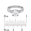 Thumbnail Image 2 of 1-1/2 CT. T.W. Trillion-Cut Quad Diamond Engagement Ring in 18K White Gold