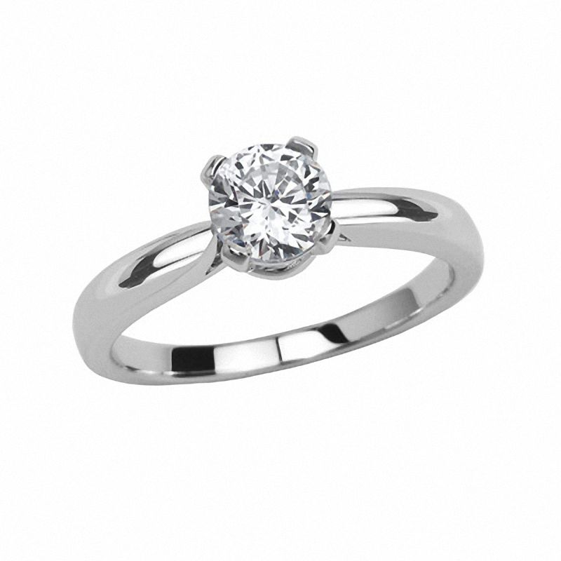 Main Image 1 of 1-3/4 CT. T.W. Trillion-Cut Quad Diamond Engagement Ring in 18K White Gold