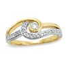 Thumbnail Image 1 of 1/4 CT. T.W. Diamond Tidal Wave Ring in 10K Two-Tone Gold