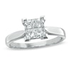 Thumbnail Image 0 of 1-1/2 CT. T.W. Princess-Cut Quad Diamond Engagement Ring in 18K White Gold