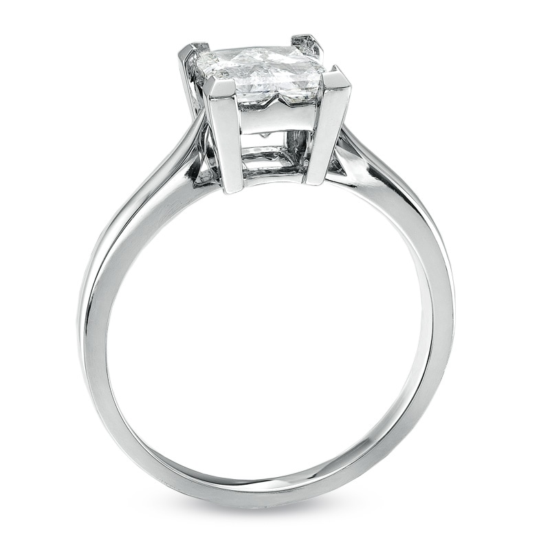1-1/2 CT. T.W. Princess-Cut Quad Diamond Engagement Ring in 18K White Gold