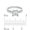 Thumbnail Image 2 of 1-1/2 CT. T.W. Princess-Cut Quad Diamond Engagement Ring in 18K White Gold