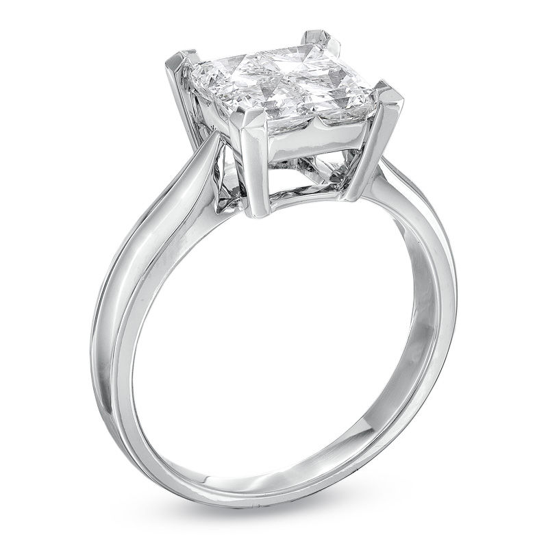 1-3/4 CT. T.W. Princess-Cut Quad Diamond Engagement Ring in 18K White Gold