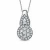 Thumbnail Image 1 of 1 CT. T.W. Diamond Composite Pendant in 10K White Gold