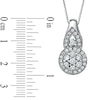 Thumbnail Image 2 of 1 CT. T.W. Diamond Composite Pendant in 10K White Gold