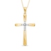 Thumbnail Image 1 of 1/8 CT. T.W. Diamond Cross Pendant in 10K Gold